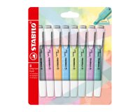 Surligneur Stabilo Swing Cool couleurs pastel assorties - Etui de 8