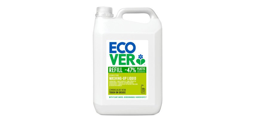 Ecover liquid dish soap, lemon & aloe vera scent - 5 L bottle