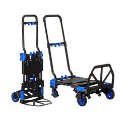 Diable chariot aluminium pliant 2 en 1 - Charge 68 kg