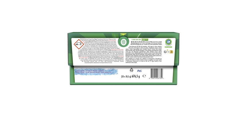 Pack 2 boîtes Lessive Ariel 3 en 1 Original, 2 boîtes de 33 pods + 1 boîte OFFERTE