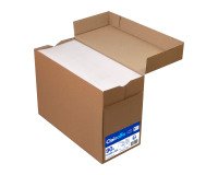 Doos 250 hoesjes wit Clairefontaine1411C C4 229 x 324 mm zelfklevend 90 g/m² venster kristal papier 50 x 100