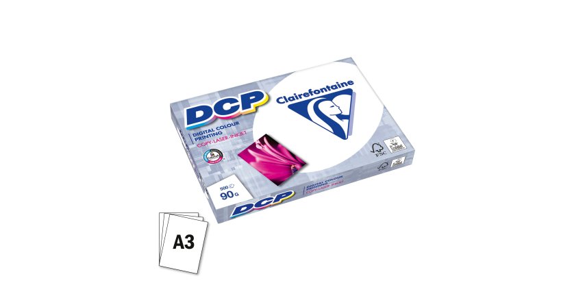 Papel A3 blanco 90 g Clairefontaine DCP - Paquete de 500 hojas