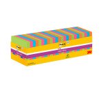 PACK NOTES COULEURS POST-IT SUPER STICKY 24 DONT 3 OFFERTS Notes repositionnables couleurs Post-it Super Sticky - Pack de 24 blocs dont 3 offerts