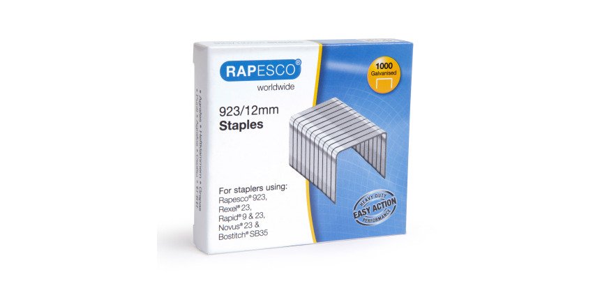 Agrafes Rapesco galvanisées 923/12 - Boîte 1000