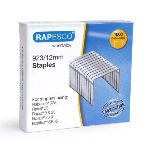 Grapas galvanizadas Rapesco 923/12 - Caja 1000