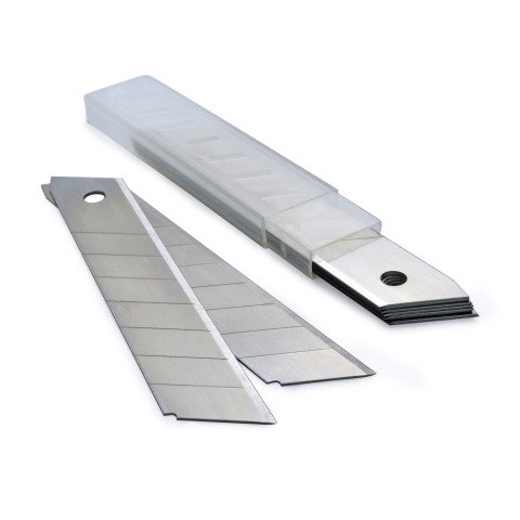 Hoja estándar para cutter de oficina 18 mm Rapesco - Estuche 10