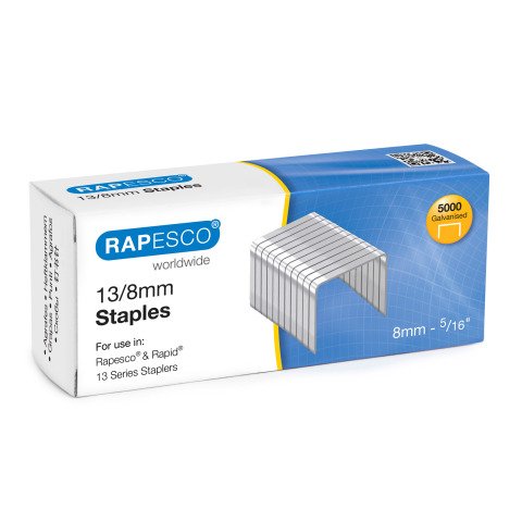 Grapas Rapesco galvanizadas para pistola grapadora 13/8 - Caja 5000
