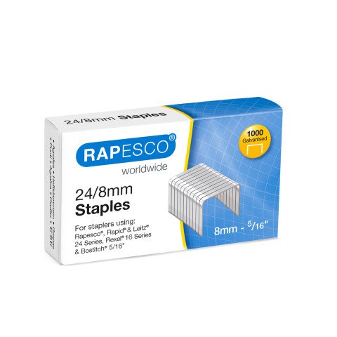 Grapas galvanizadas Rapesco 24/8 - Caja 1000