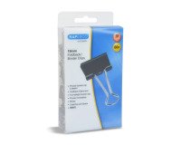 Double Clip clamp 19mm Black Rapesco - Box of 80