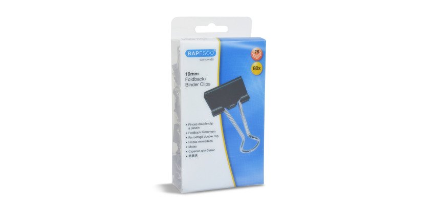 Klammer mit Doppelschnalle, (B)19 mm, 80 Stück, schwarz