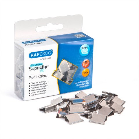 Clips de acero Supaclip 60 Rapesco - Caja 100
