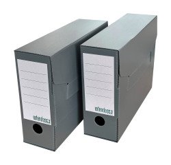 Archive box polypropylene Extendos - 10 cm spine - Grey