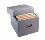 Caisse archives mini polypropylène Extendos - H 40,5 x L 35,5 x P 27,5 cm - Recyclable - Grise