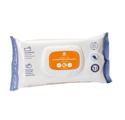 Lingettes nettoyantes désinfectantes surfaces Bruneau citron - Paquet de 50