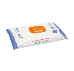 Lingettes nettoyantes désinfectantes surfaces Bruneau citron - Paquet de 50