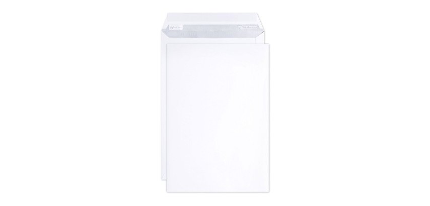 Pochette velin blanc 229 x 324 mm Clairefontaine 90 g sans fenêtre - Boite de 250