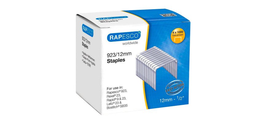 Agrafes Rapesco galvanisées 923/12 - Boîte 4000