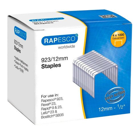 Grapas Rapesco galvanizadas 923/12 - Caja 4000