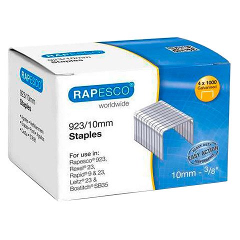 Grapas galvanizadas Rapesco 923/10 - Caja 4000