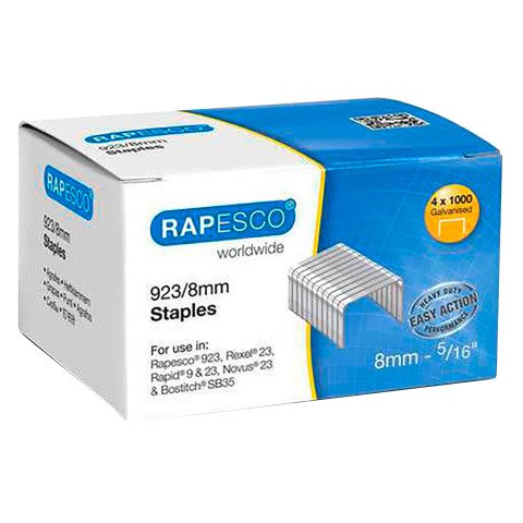 Grapas Rapesco galvanizadas 923/8 - Caja 4000