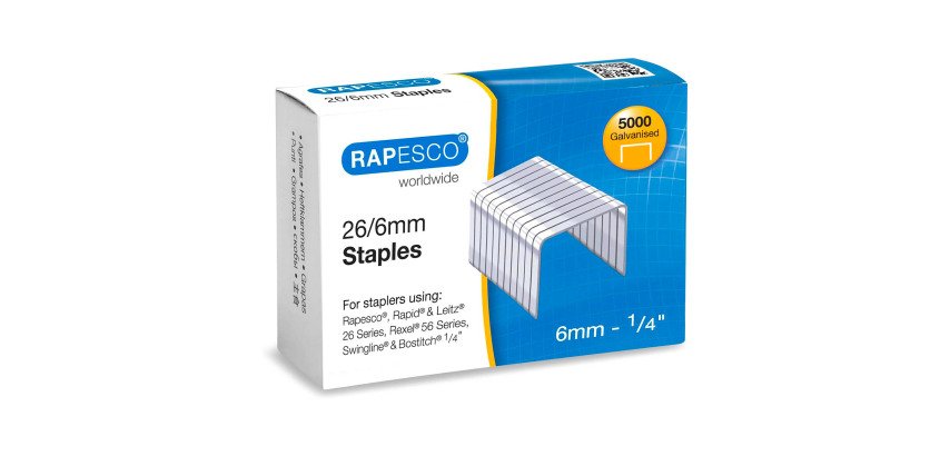 Caja de 5000 grapas galvanizadas 26/6