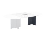 Extension blanche pour table modulable avec Top Access intégré pieds croix Essens