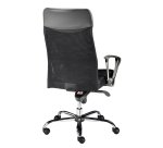 Fauteuil de bureau Lanzio tissu et maille - avec accoudoirs, appui-tête et soutien lombaire - Mécanisme Basculant axe décalé - Pied Chrome