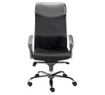 Fauteuil de bureau Lanzio tissu et maille - avec accoudoirs, appui-tête et soutien lombaire - Mécanisme Basculant axe décalé - Pied Chrome