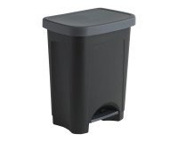 Cubo de basura Step de 25 litros rectangular con pedal, antracita