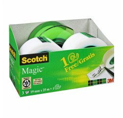Pack 3 Scotch Magic adhesive tapes + 1 free dispenser