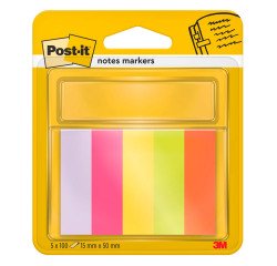 <blockquote>Neon paper bookmarks Post-it - dispenser of 100 sheets</blockquote>