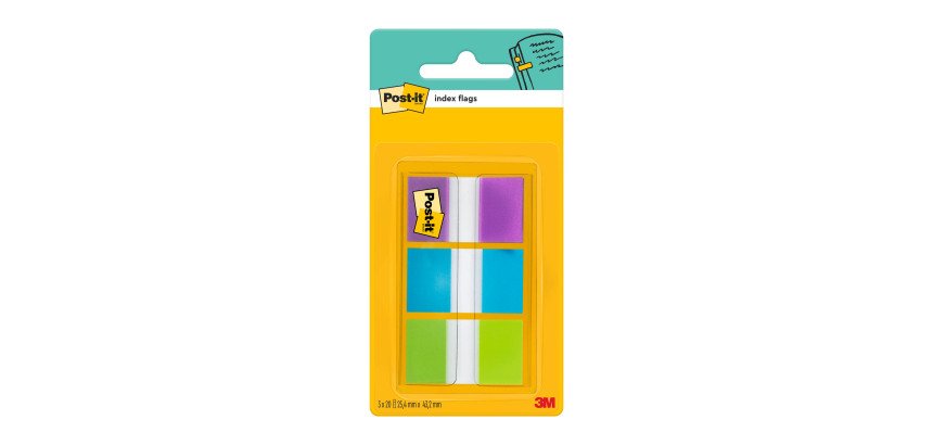 Marque-pages plastique Post-It - Lot de 3