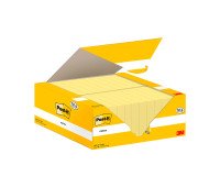 Bloc de notas adhesivas quita y pon Post-It amarillo canario 38x51 mm Pack 18 + 6 GRATIS