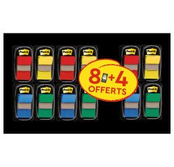 Post-it Index Standaard voordeelpak 8+4 GRATIS, geassorteerde kleuren
