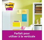 Notes repositionnables lignées Super Sticky - Lot de 2 + 1 offert