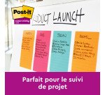 Notes repositionnables lignées Super Sticky - Lot de 2 + 1 offert