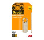 Ruban adhésif Scotch 508 transparent - Largeur 19 mm x longueur 66 m - Lot de 8