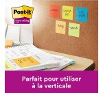 Notes repositionnables Super Sticky couleurs assorties Post-it 76 x 76 mm - bloc de 90 feuilles