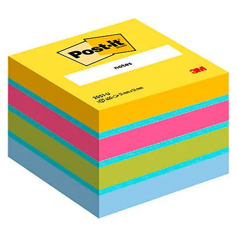 Mini bloc cube couleur Energie Post-it 51 x 51 mm - bloc de 400 feuilles