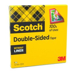 Ruban adhésif Scotch double face 12 mm transparent - Largeur 12 mm x longueur 32,9 m
