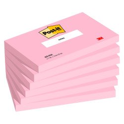 Notes repositionnables rose Post-it 127 x 76 mm - bloc de 100 feuilles