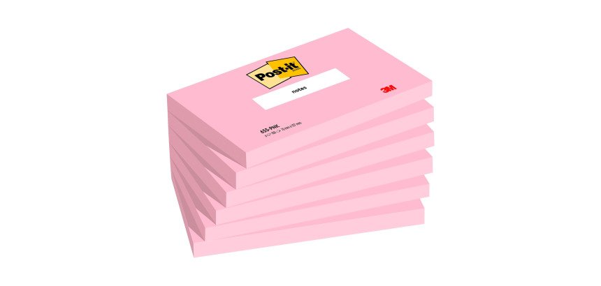 Notes repositionnables rose Post-it - bloc de 100 feuilles