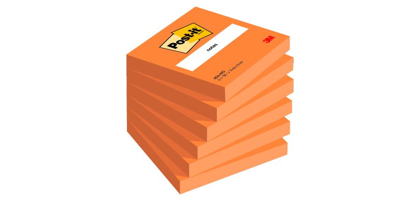 Memoblok 3M Post-it 654 76x76mm oranje