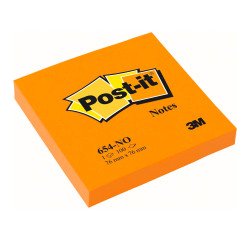 Notes repositionnables orange Post-it - bloc de 100 feuilles