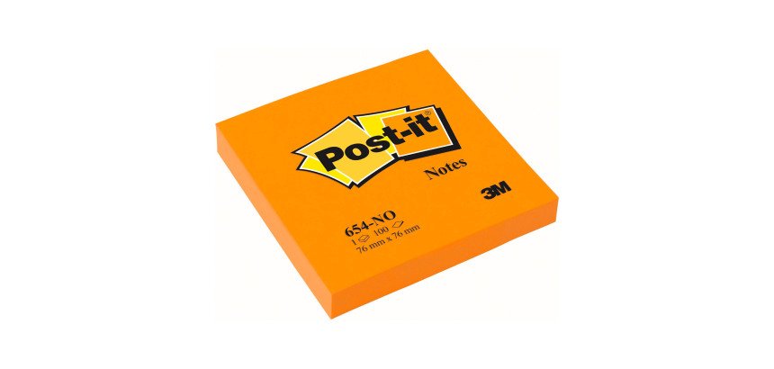 Notes repositionnables orange Post-it - bloc de 100 feuilles