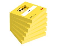 Notes repositionnables jaunes néon Post-it 76 x 76 mm - Bloc de 100 feuilles