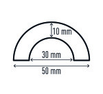 Profilo paracolpi per superfici tubolari Durable P30