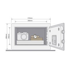 Caja fuerte estándar 8,6 L con cerradura electrónica Yale