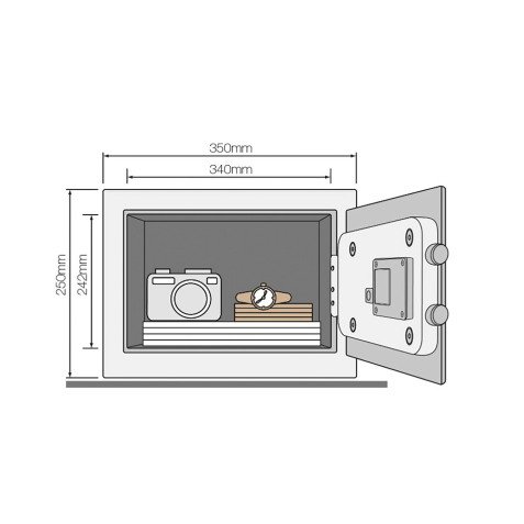 Coffre-fort hôtel 16 litres serrure électronique Yale