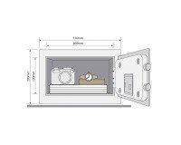 Caja fuerte de hotel 8,6 L con cerradura electrónica Yale